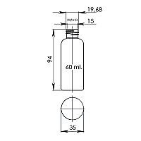 Флакон Ф.60/20-410/арт.01 "Флора" (прозорий)