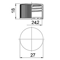 Колпачок флакона ФВП-3 (Черный)