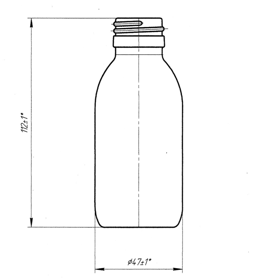 Банка БВК-В-100-27-ОС (стеклянные флаконы 100 мл)