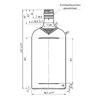 Пляшка фляга-NEW-2-В-28-2Г-500 (б) (Аеро 0.5 л) (25 шт. упаковка)