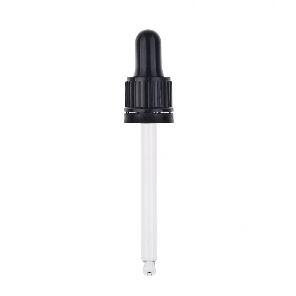 Гвинтова кришка чорна з піпеткою PCD002B-30 мл (Піпетка 30 мл Double Black) (25 шт. упаковка)
