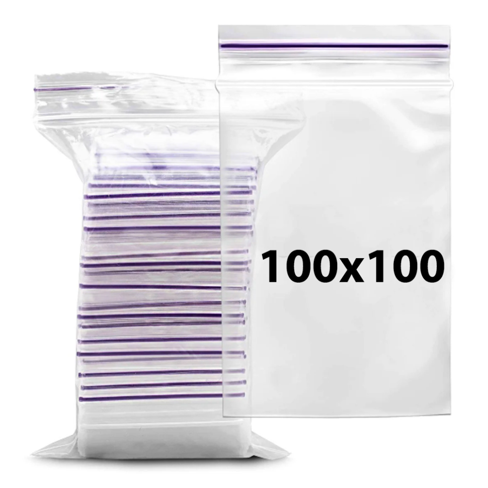 Пакет с замком 100х100 (Zip-Lock) (100 шт. упаковка)