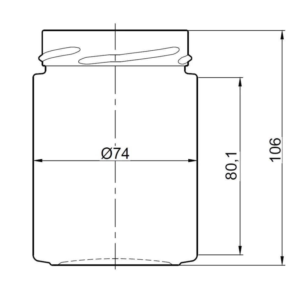 Банка 3.231-III-4-70-314/Solution (стеклянные банки 314 мл)