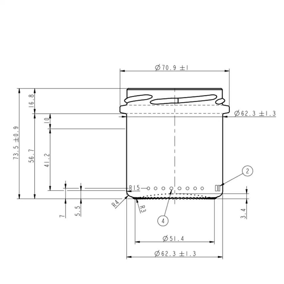 Банка стеклянная 167 ML PATRICIA