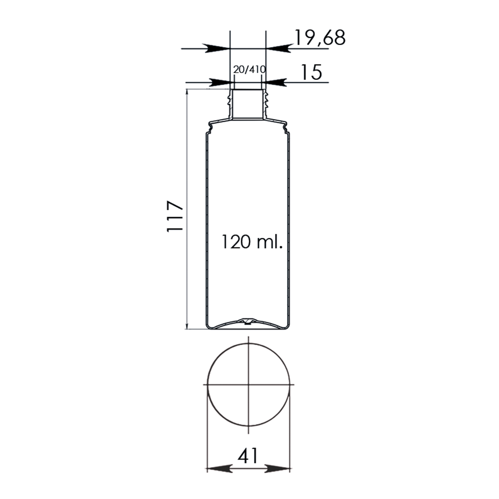 Флакон Ф.120/20-410/арт.01 "Монті" (коричневий)