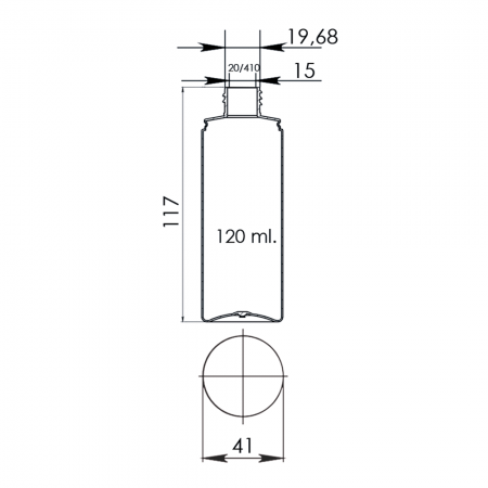 Флакон Ф.120/20-410/арт.01 "Монті" (коричневий)