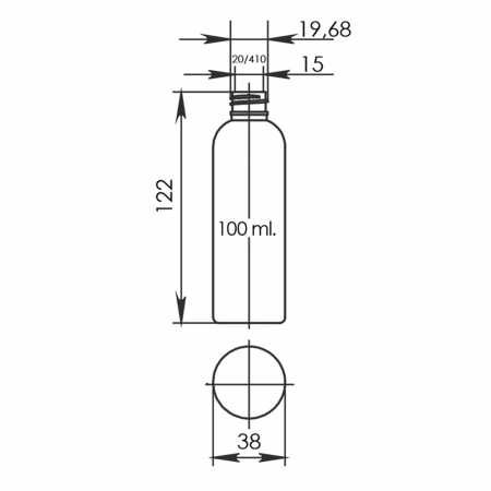 Флакон Ф.100/20-410/арт.03 "Глорія" (прозорий)