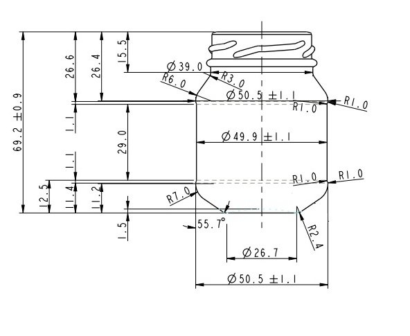 Банка скляна 85ML E ТО43 (банки скляні 85 мл) фото 2