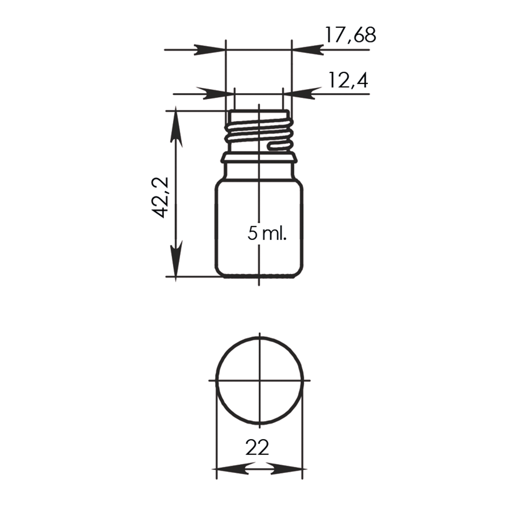 Флакон ФВП-5 (коричневий)
