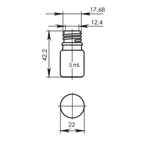 Флакон ФВП-5 (коричневий)