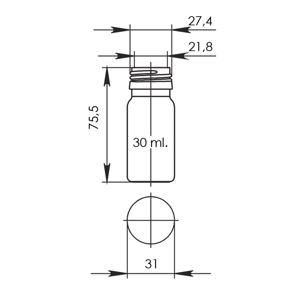 Банка БВП-30 (коричневий)