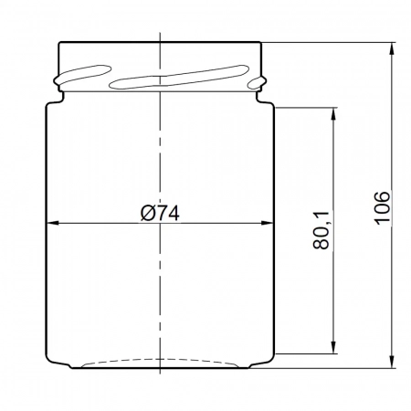 Банка 3.231-III-4-70-314/Solution (скляні банки 314 мл)
